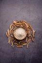 Safed Musli or Shwet Moosli is an Indian Ayurvedic Potent Herb Royalty Free Stock Photo